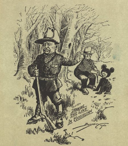 Clifford Berryman cartoon, "Drawing the Line in Mississippi, 1902" 