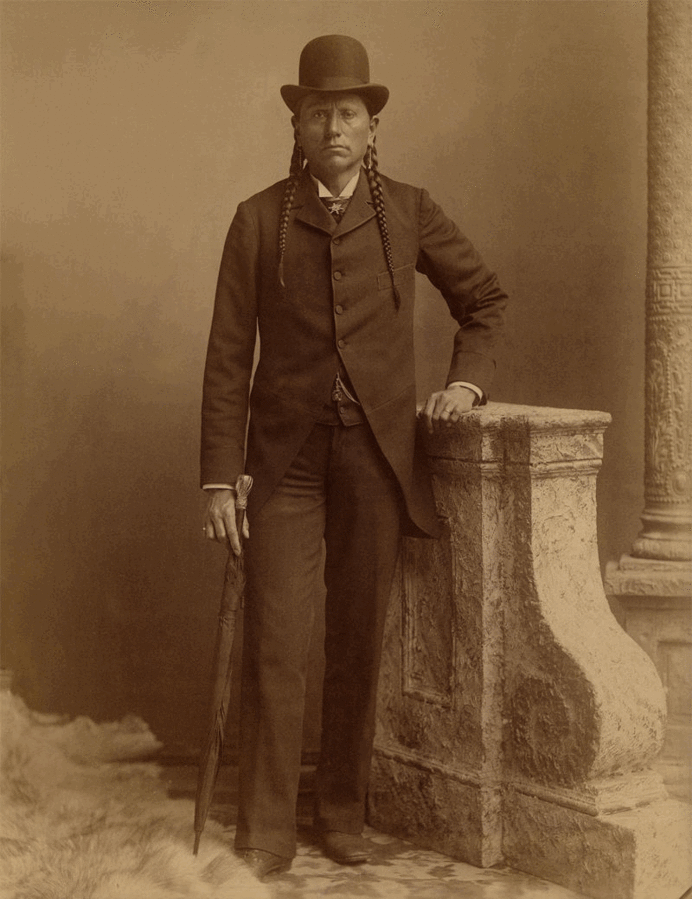 Quanah Parker in later life, as a successful businessman. Wikipedia image, public domain
