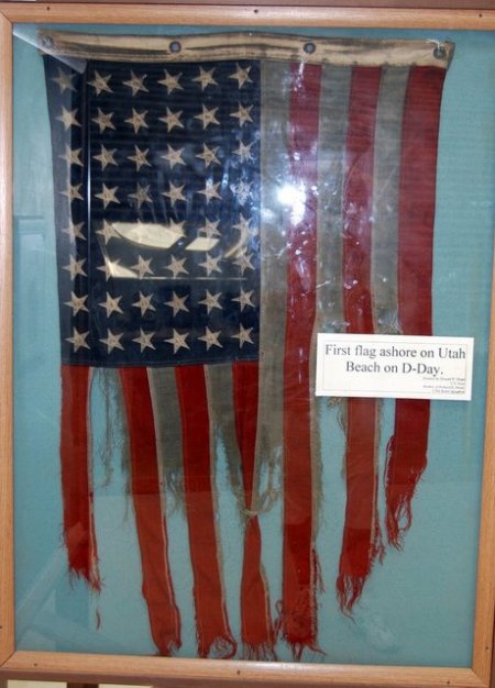 First Flag on Utah Beach, June 6, 1944