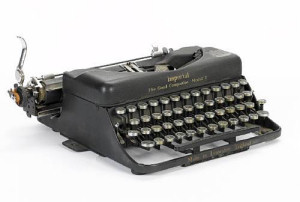 John Lennon's manual Imperial typewriter, used when he was a teenager - now owned by Steve Soboroff - Image from Playa Vista Today