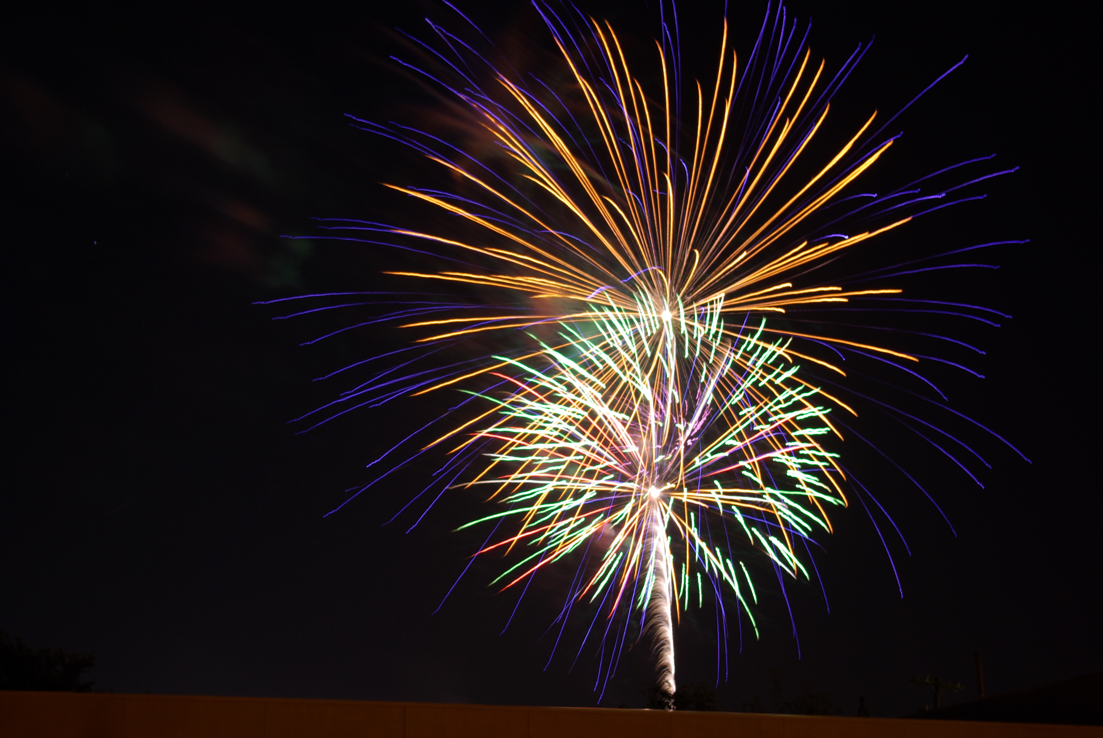 Fireworks in Duncanville, Texas, for July 4