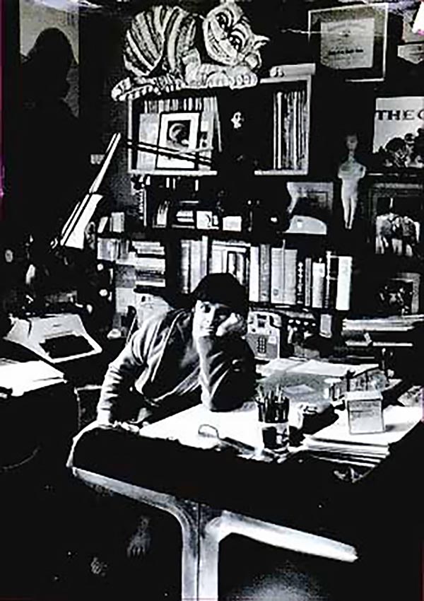 Harlan Ellison, his Olympia SG3, and other stuff - photo credit to MAX KATZ and KAREN FRIEDRICH