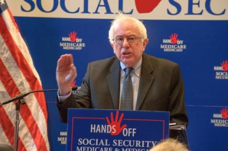 Sen. Bernie Sanders (I-Vt.) speaks to 200+ attending the Hands Off Social Security, Medicare and Medicaid Summit on Nov. 15th in Washington DC.