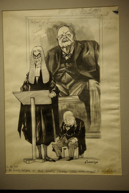 Cartoon on unveiling of Churchill's statute, Michael Cummings - Who is that chubby little man?