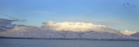 Utah's Mt. Timpanogos in snow, by Craig Clyde, 2012
