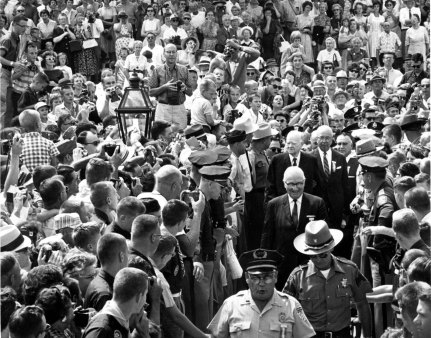 Herbert Hoover and crowd in West Branch, Iowa, 1932 - dedication of Hoover Library