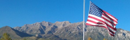 Utah's Mount Timpanogos looking Northeast; Provo Canyon to the left of the photo. Photo by Bob Walker.