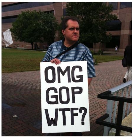 Protester in Raleigh, North Carolina, on Moral Monday, June 11, 2013