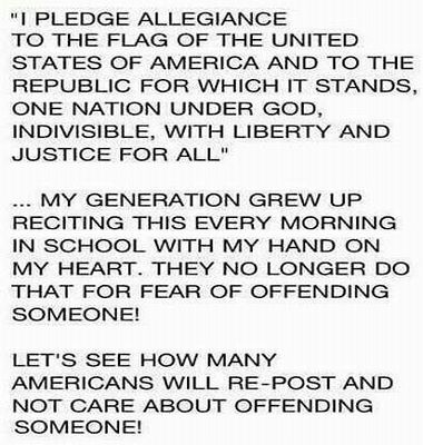 Hoax claims about the Pledge of Allegiance, found on Facebook and innumerable e-mails