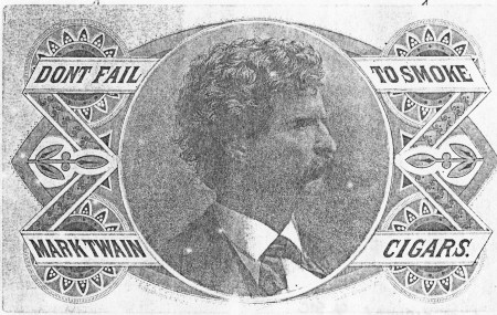 Advertisement taken from a caricature by Frederick Waddy first published in 1872. Mark Twain Papers, The Bancroft Library, University of California, Berkeley."