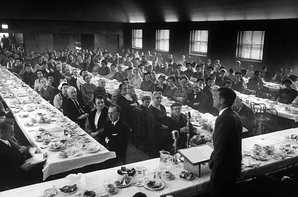 President Kennedy addressing a Wisconsin group during the 1960 presidential campaign.  (Do you have more details?)