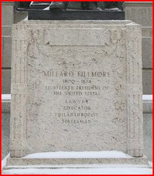 Inscription on the statute of Millard Fillmore at Buffalo's City Hall. Fillmore's better qualities crowd out critical elements. Buffalo News file photo.