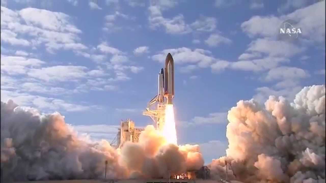 NASA image of a launch of one of the Space Shuttles.