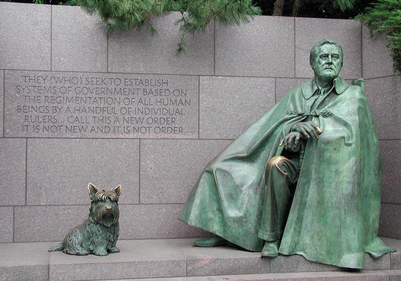FDR and Fala at the FDR Memorial in Washington, D.C.